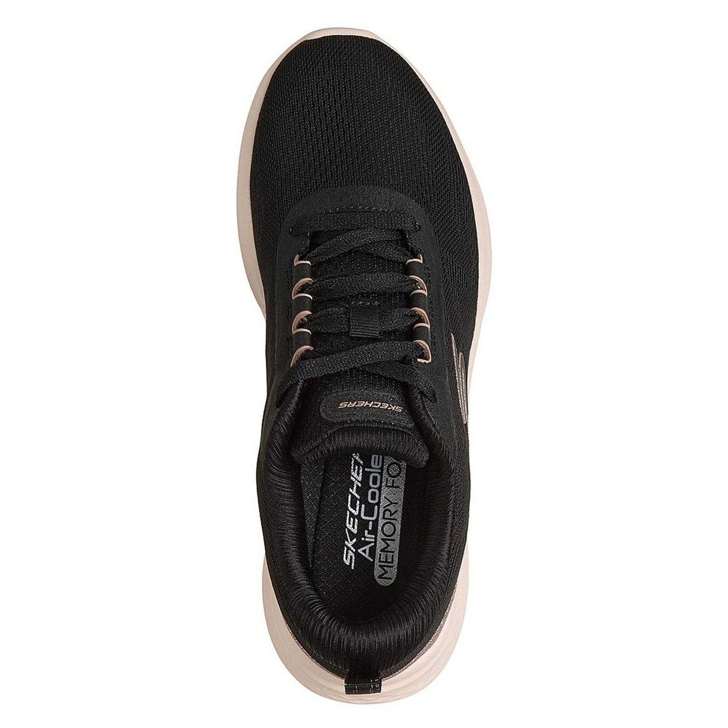 Black-Rose Gold - Side - Skechers Womens-Ladies Sketch-Lite Pro 2.0 Glitter Trainers