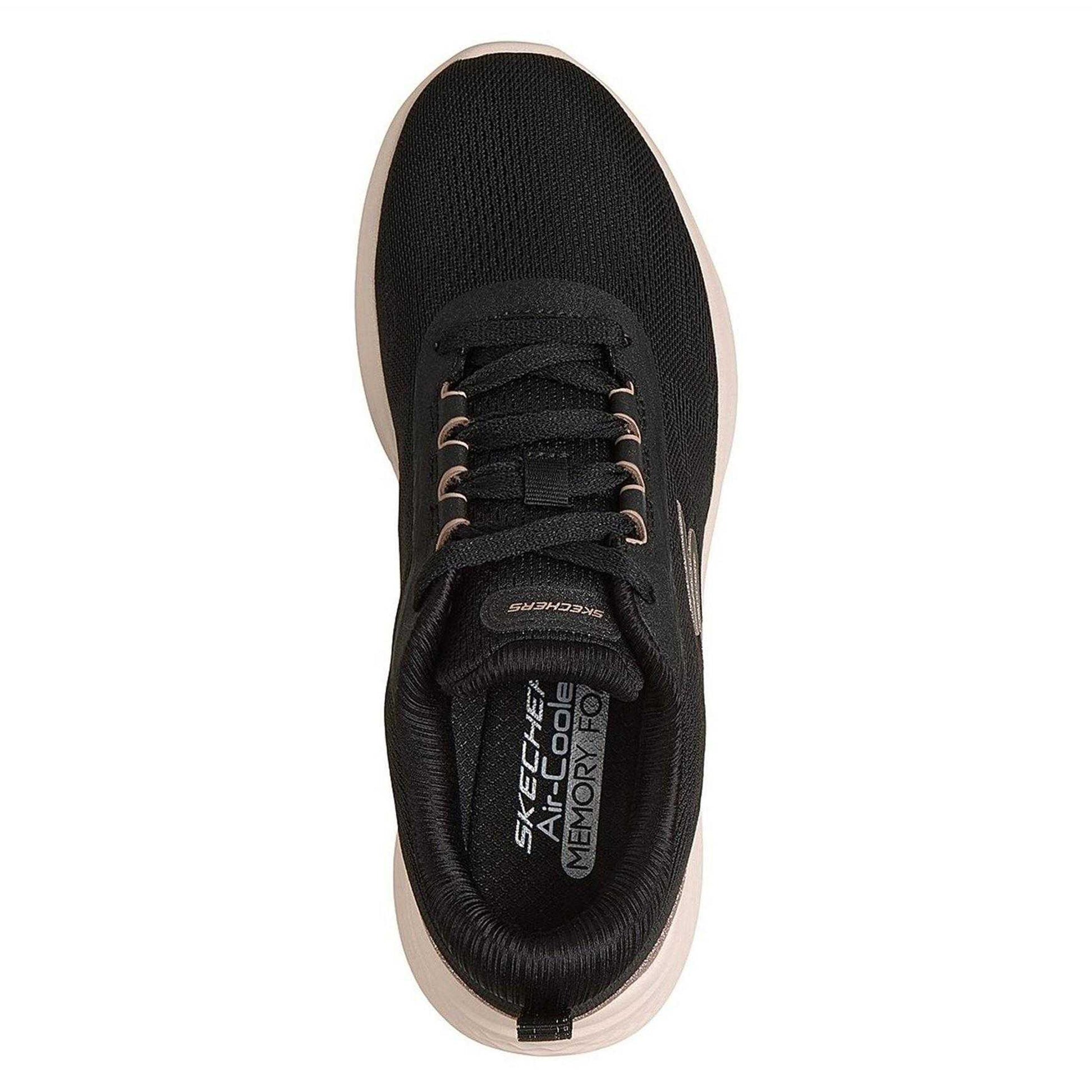 Black-Rose Gold - Side - Skechers Womens-Ladies Sketch-Lite Pro 2.0 Glitter Trainers