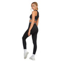 Black - Back - SikSilk Womens-Ladies Essential Tape Sports Bra