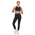 Black - Pack Shot - SikSilk Womens-Ladies Essential Tape Sports Bra