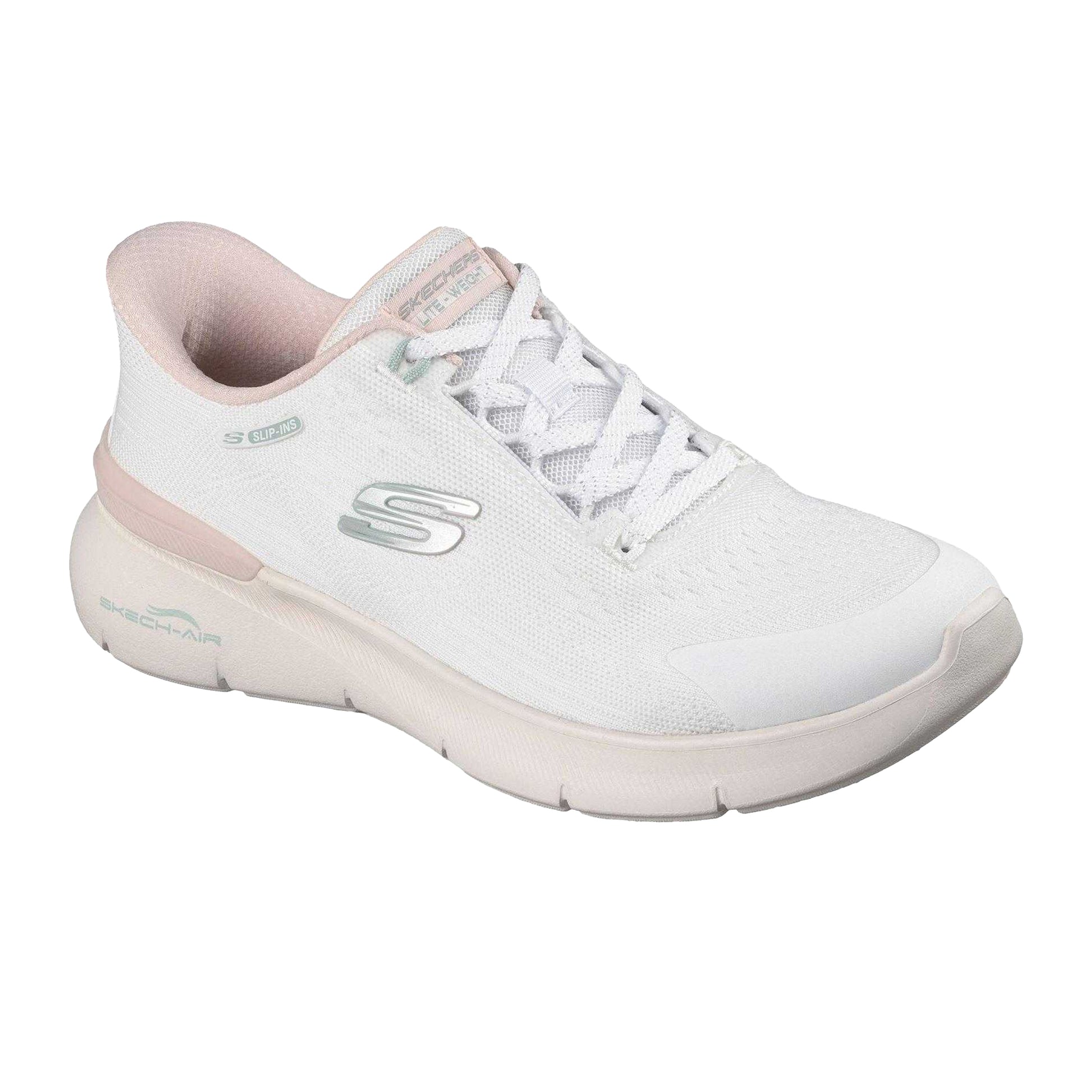 Natural - Pack Shot - Skechers Womens-Ladies Skech-Air Dynamight Low Trainers
