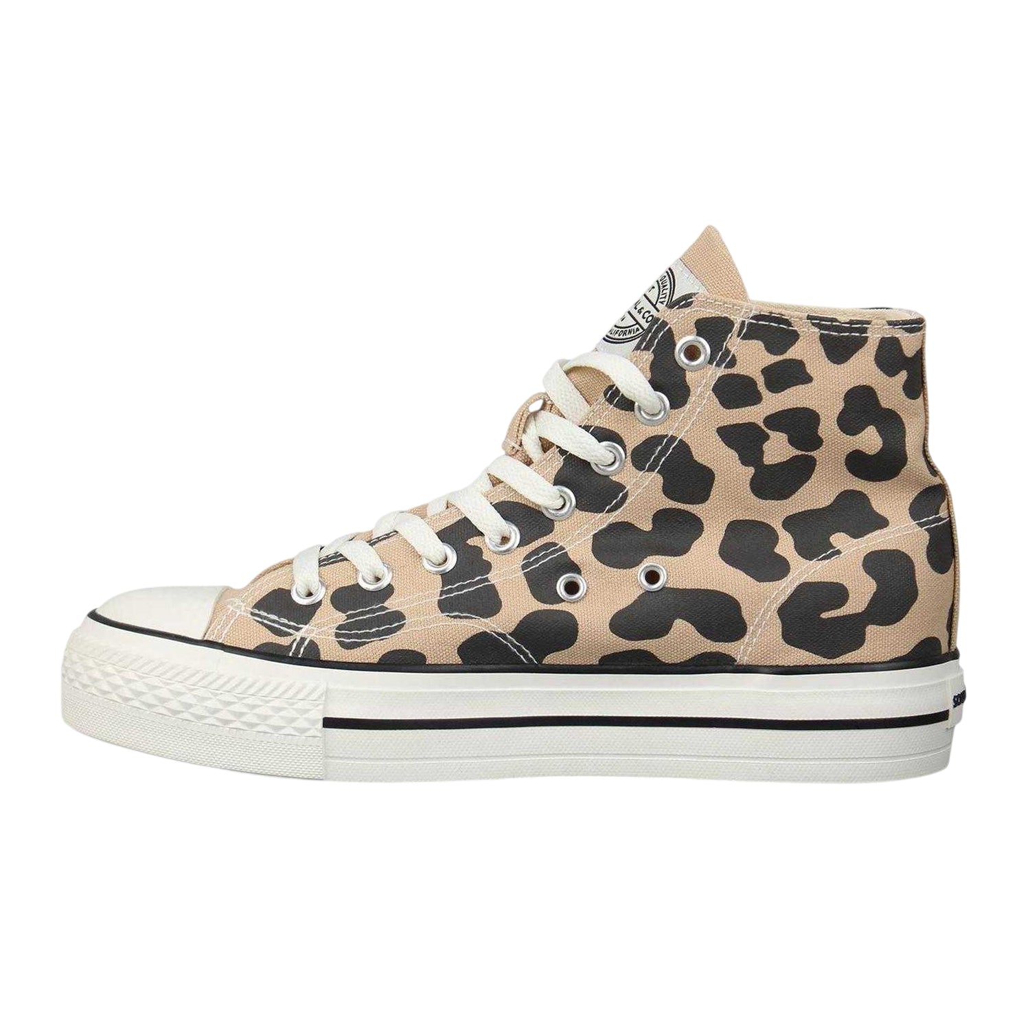Brown - Back - SoulCal Womens-Ladies Leopard Print High-top Trainers