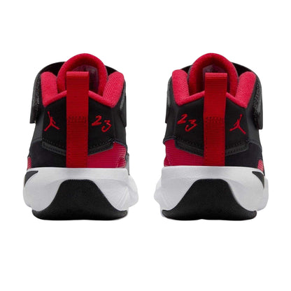 Black-Red - Back - Nike Childrens-Kids Air Jordan Max Aura 7 Leather Basketball Shoes