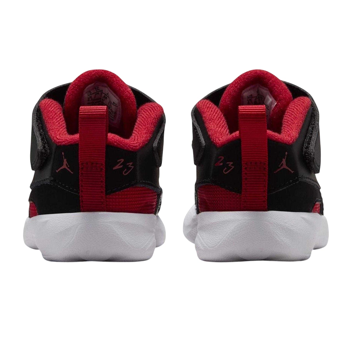 Black-Red - Back - Nike Childrens-Kids Air Jordan Max Aura 7 Leather Trainers