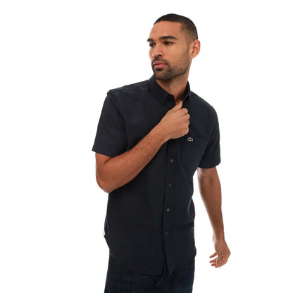 Blue - Pack Shot - Lacoste Mens Cotton Regular Shirt