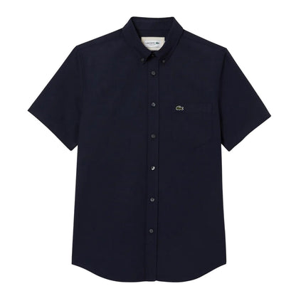 Blue - Front - Lacoste Mens Cotton Regular Shirt