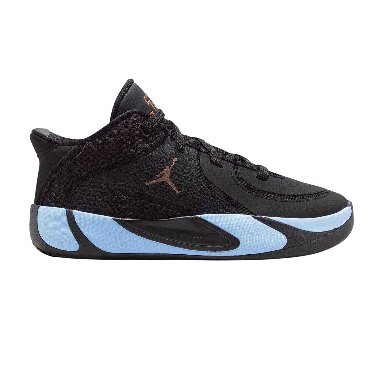 Black-Blue - Front - Nike Childrens-Kids Air Jordan Tatum 4 Basketball Shoes