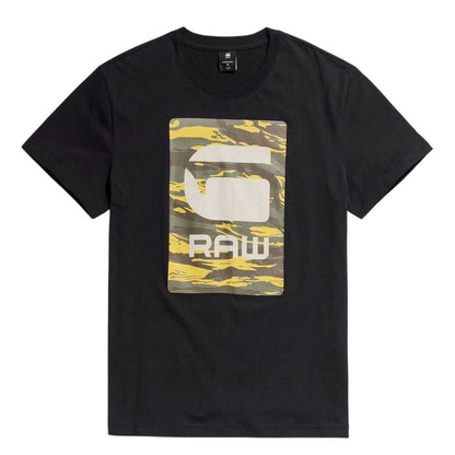 Dark Black - Front - G-Star Mens Box Camo T-Shirt