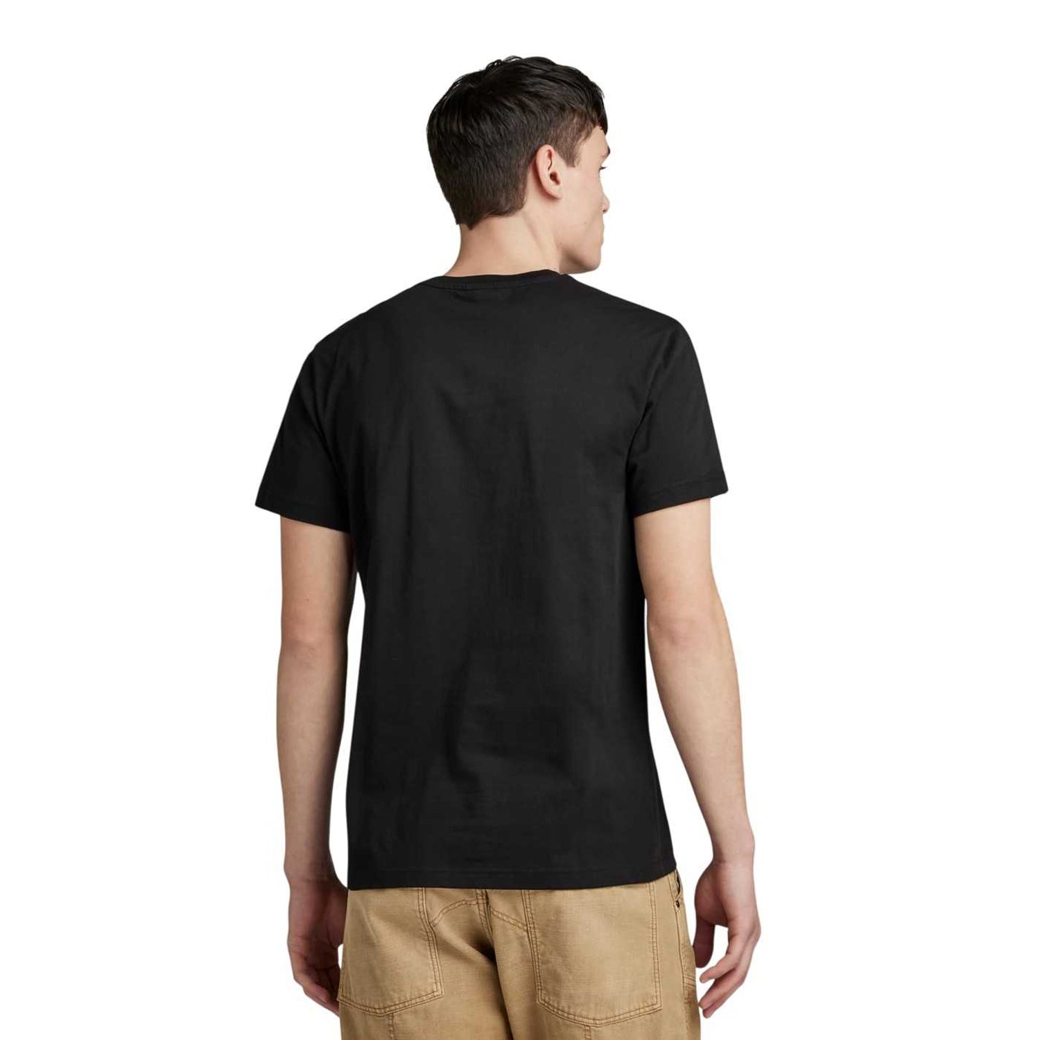 Dark Black - Back - G-Star Mens Box Camo T-Shirt
