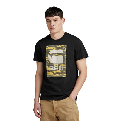 Dark Black - Side - G-Star Mens Box Camo T-Shirt