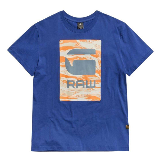 Ballad Blue - Front - G-Star Mens Box Camo T-Shirt
