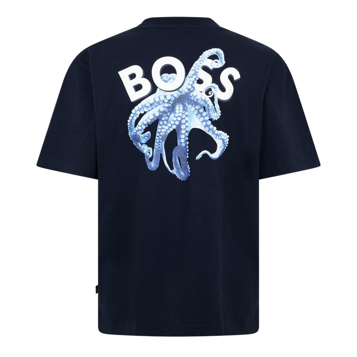 Dark Blue - Back - Boss Mens Embroidered Logo T-Shirt