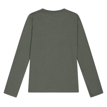 Green - Back - Farah Childrens-Kids Stacked Logo Long-Sleeved T-Shirt