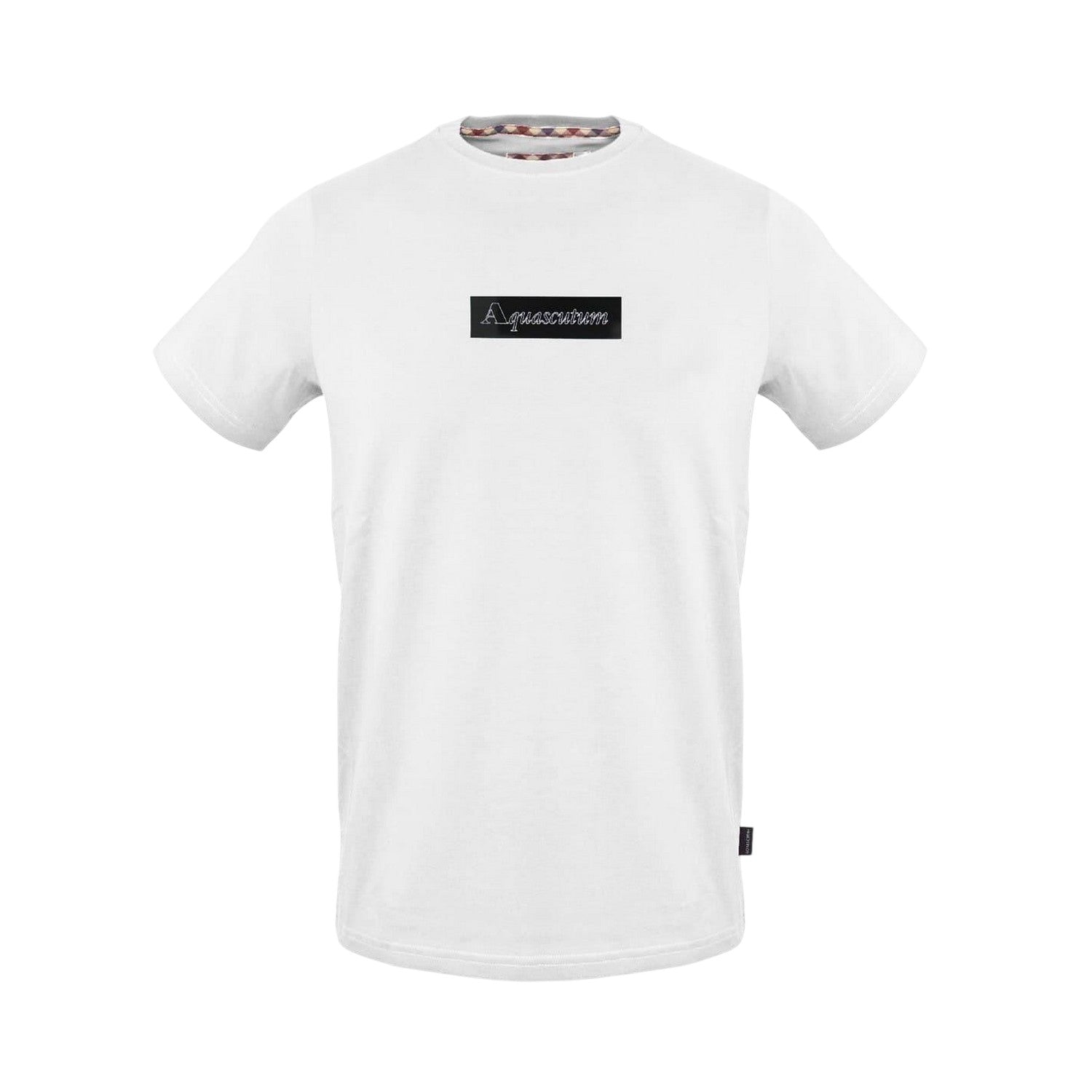 White - Front - Aquascutum Mens Box Logo T-Shirt