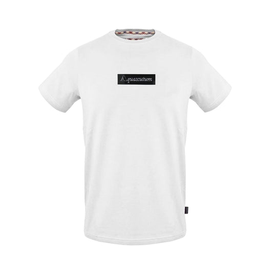 White - Front - Aquascutum Mens Box Logo T-Shirt