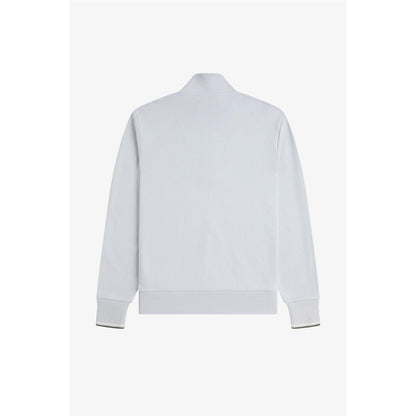 Dusky Blue - Back - Fred Perry Mens Logo Half Zip Sweatshirt