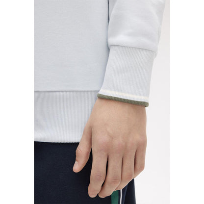 Dusky Blue - Pack Shot - Fred Perry Mens Logo Half Zip Sweatshirt