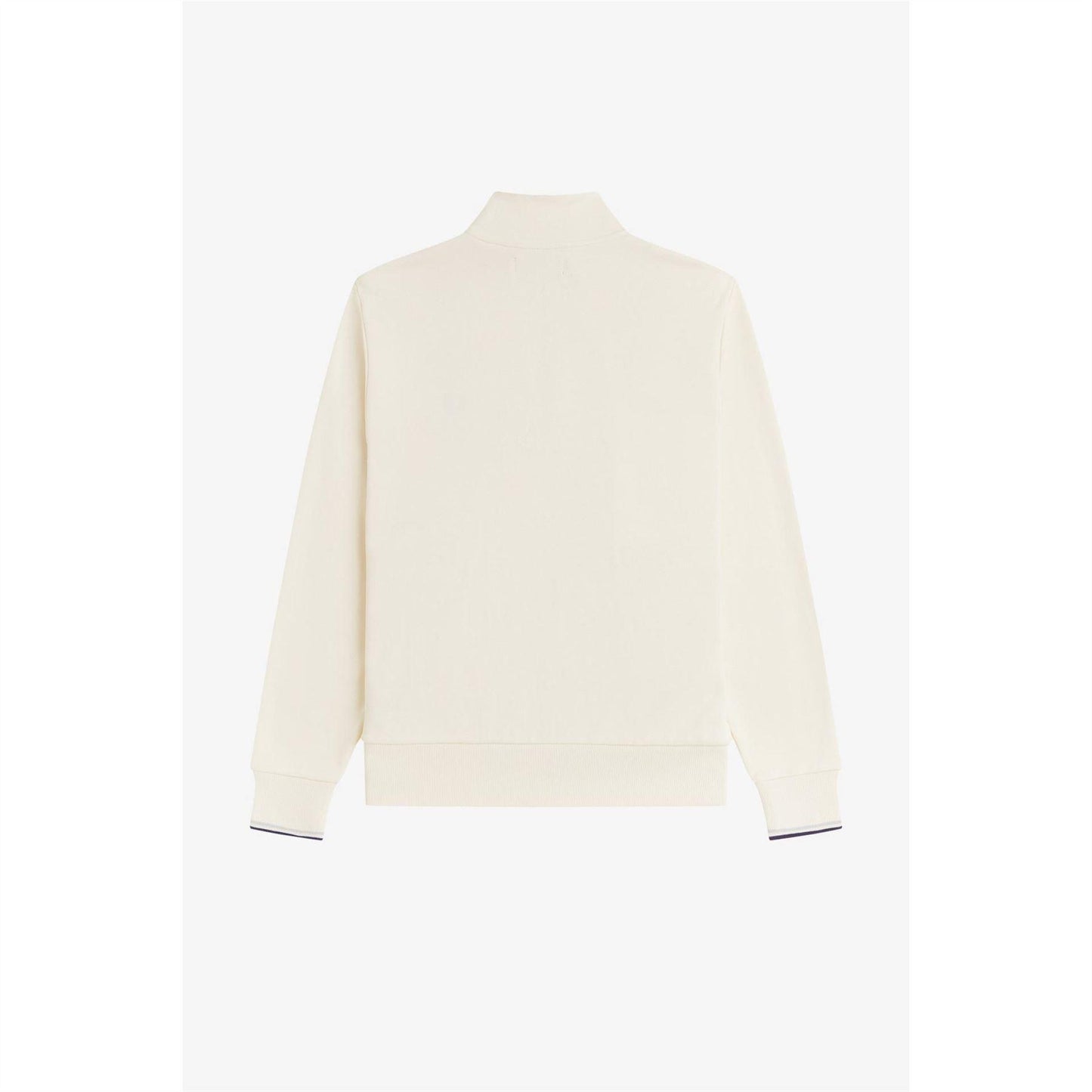 Ecru - Back - Fred Perry Mens Logo Half Zip Sweatshirt