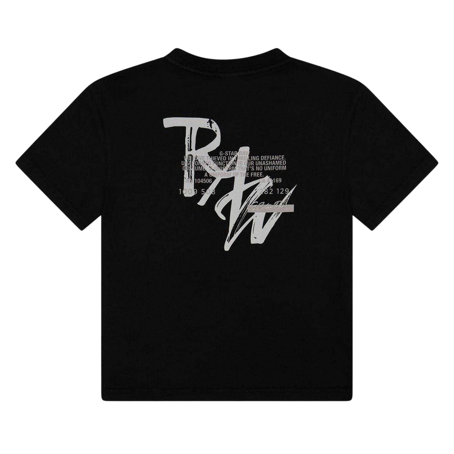 Black - Back - G-Star Childrens-Kids Logo Cotton T-Shirt