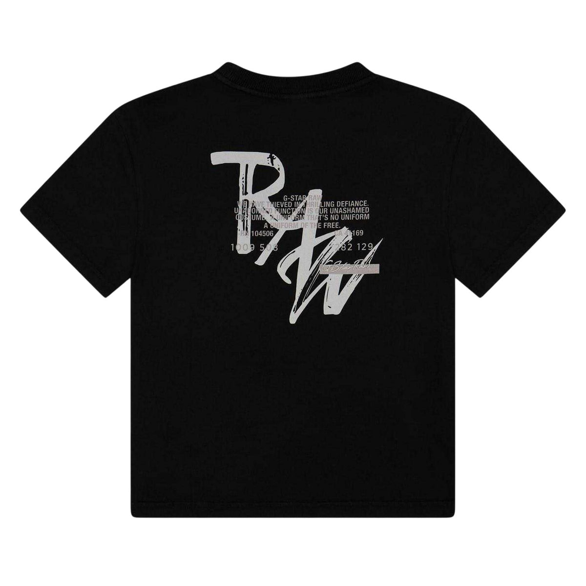 Black - Back - G-Star Childrens-Kids Logo Cotton T-Shirt
