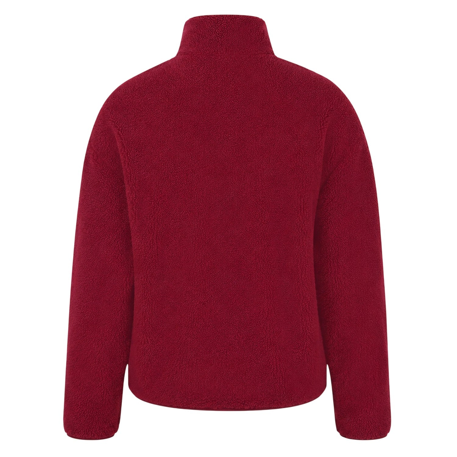 Burgundy - Back - SoulCal Womens-Ladies Zip Neck Relaxed Fit Sweatshirt