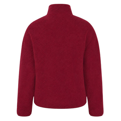 Burgundy - Back - SoulCal Womens-Ladies Zip Neck Relaxed Fit Sweatshirt