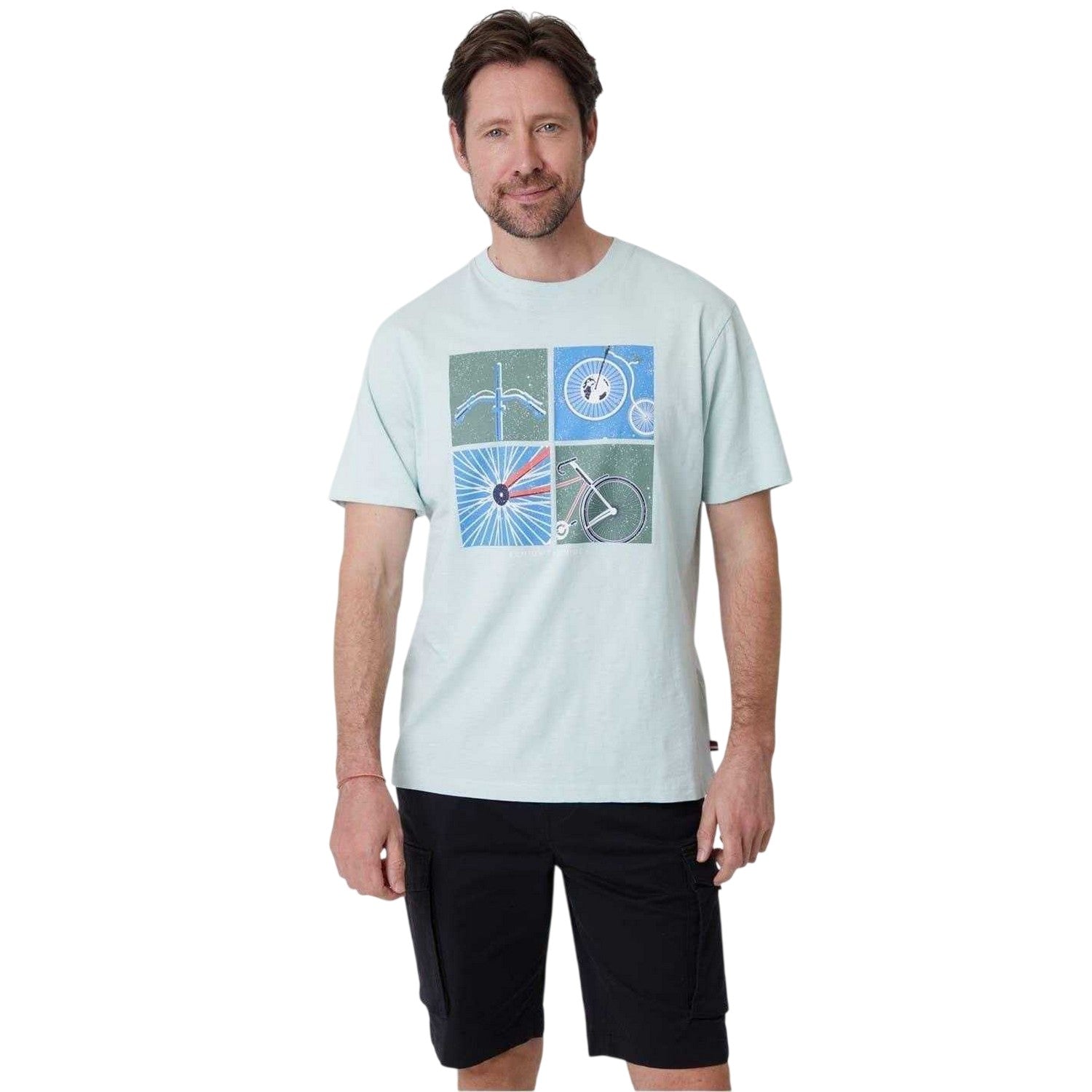 Sky Blue - Front - Saltwell Mens Miller T-Shirt