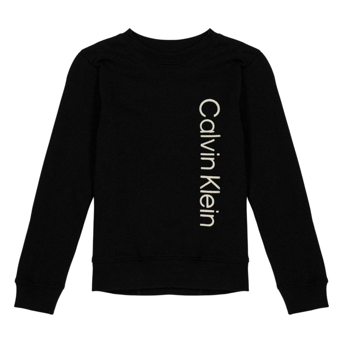 Black - Front - Calvin Klein Childrens-Kids Side Logo Sweatshirt