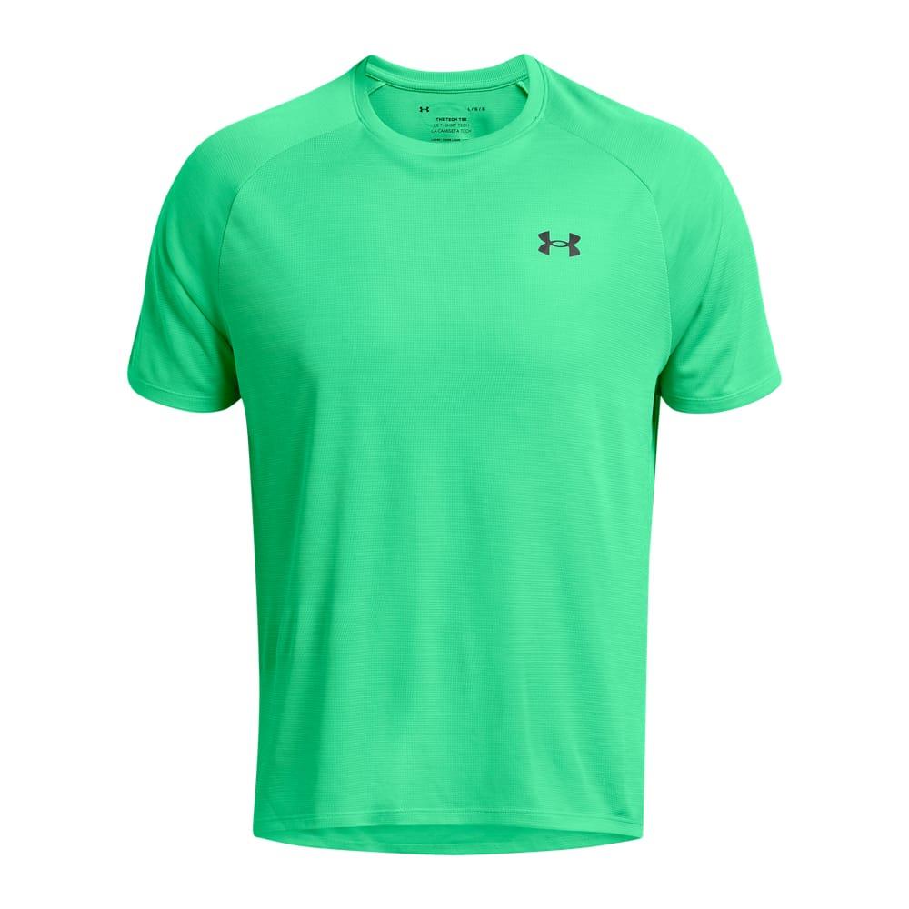 Green - Front - Under Armour Mens Tech Textured T-Shirt