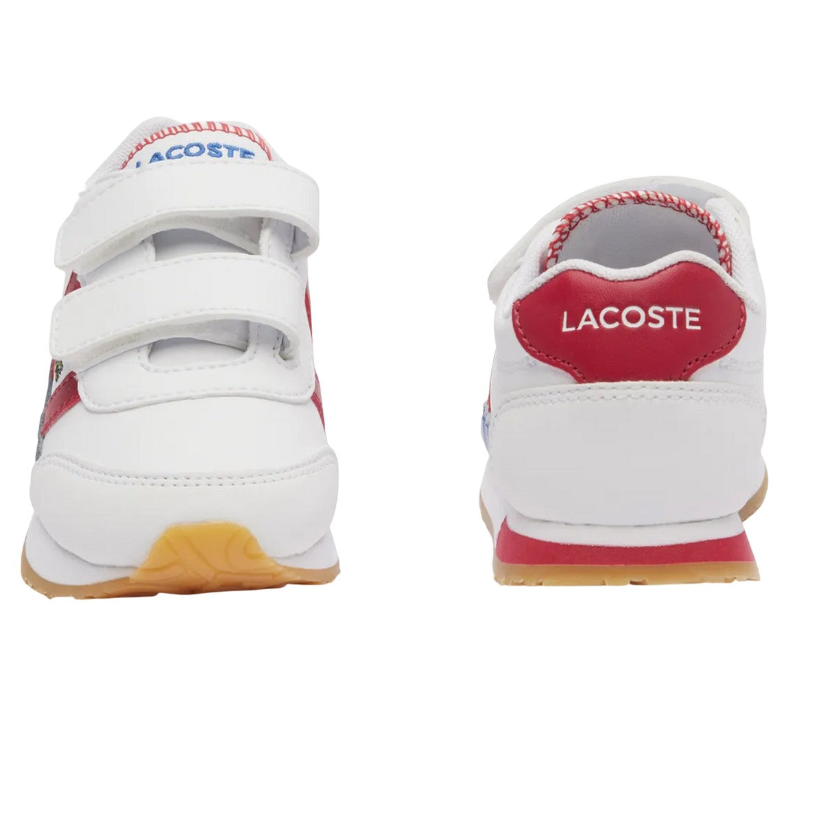 White-Red - Lifestyle - Lacoste Childrens-Kids Partner Trainers