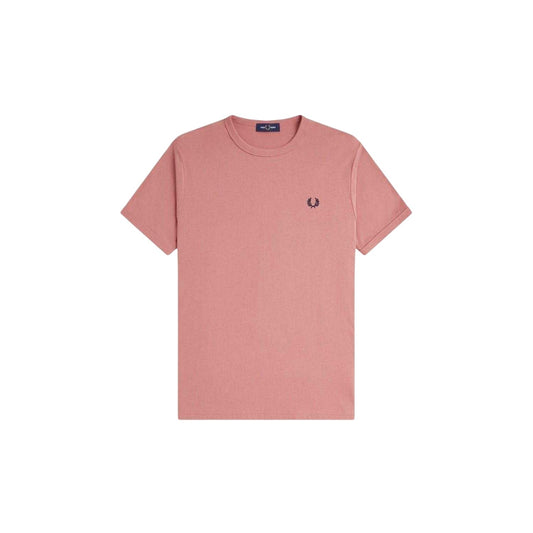 Putty - Front - Fred Perry Mens Embroidered Logo Cotton T-Shirt