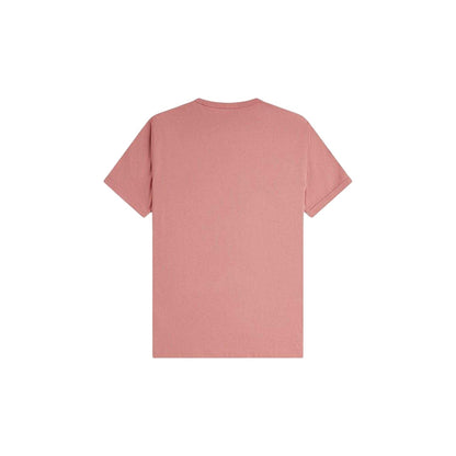 Putty - Back - Fred Perry Mens Embroidered Logo Cotton T-Shirt