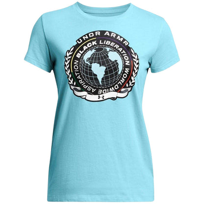 Blue - Front - Under Armour Womens-Ladies Black History Month T-Shirt