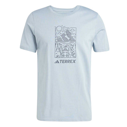 Light Grey - Front - Adidas Mens Terrex Graphic T-Shirt