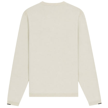 White - Back - Boss Mens Embroidered Logo Crew Neck Jumper