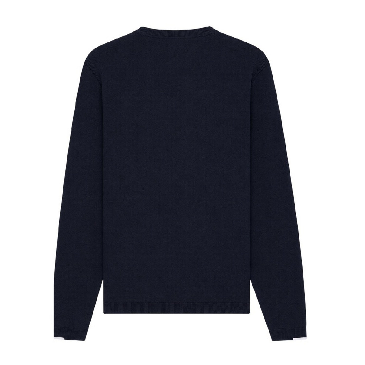 Dark Blue - Back - Boss Mens Embroidered Logo Crew Neck Jumper