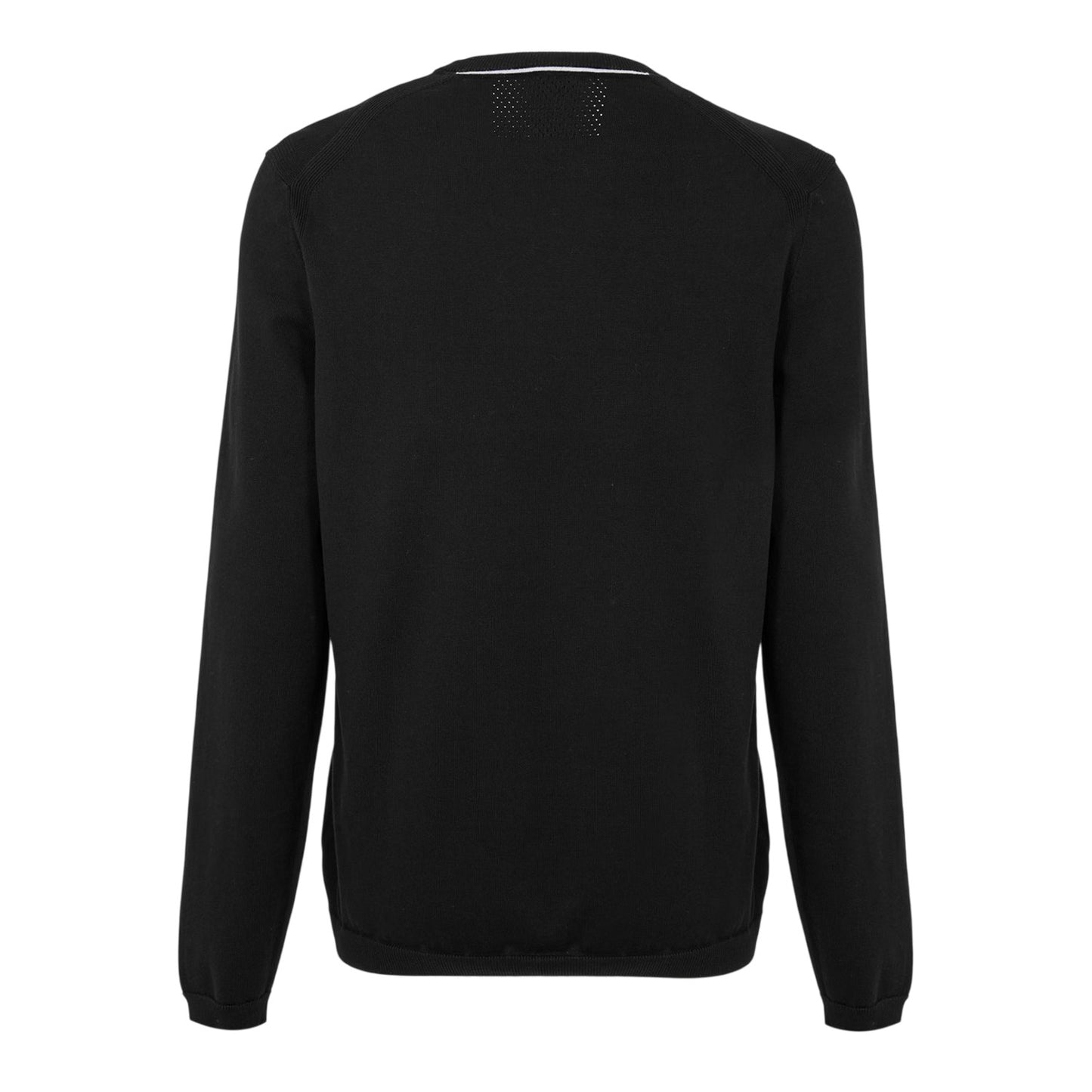Black - Back - Boss Mens Embroidered Logo Crew Neck Jumper