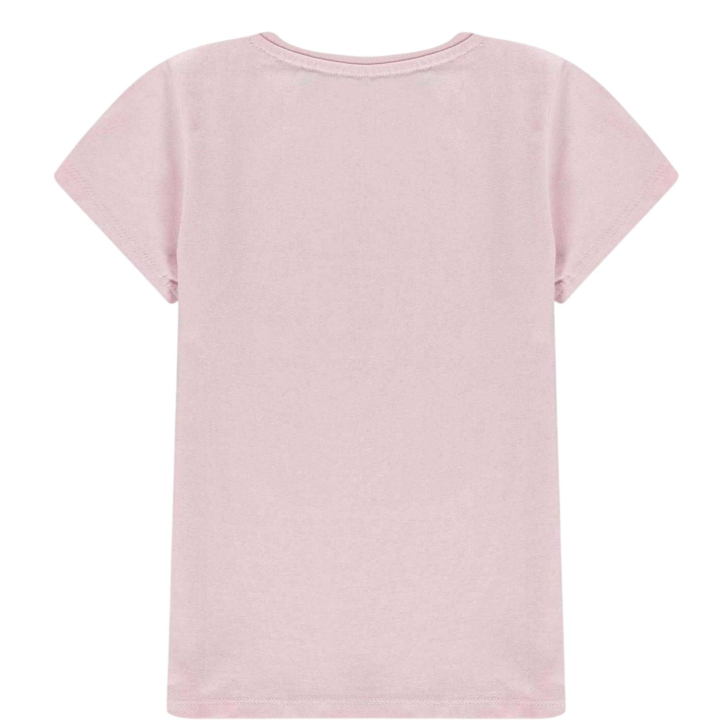 Pink - Back - Guess Girls Core Logo T-Shirt