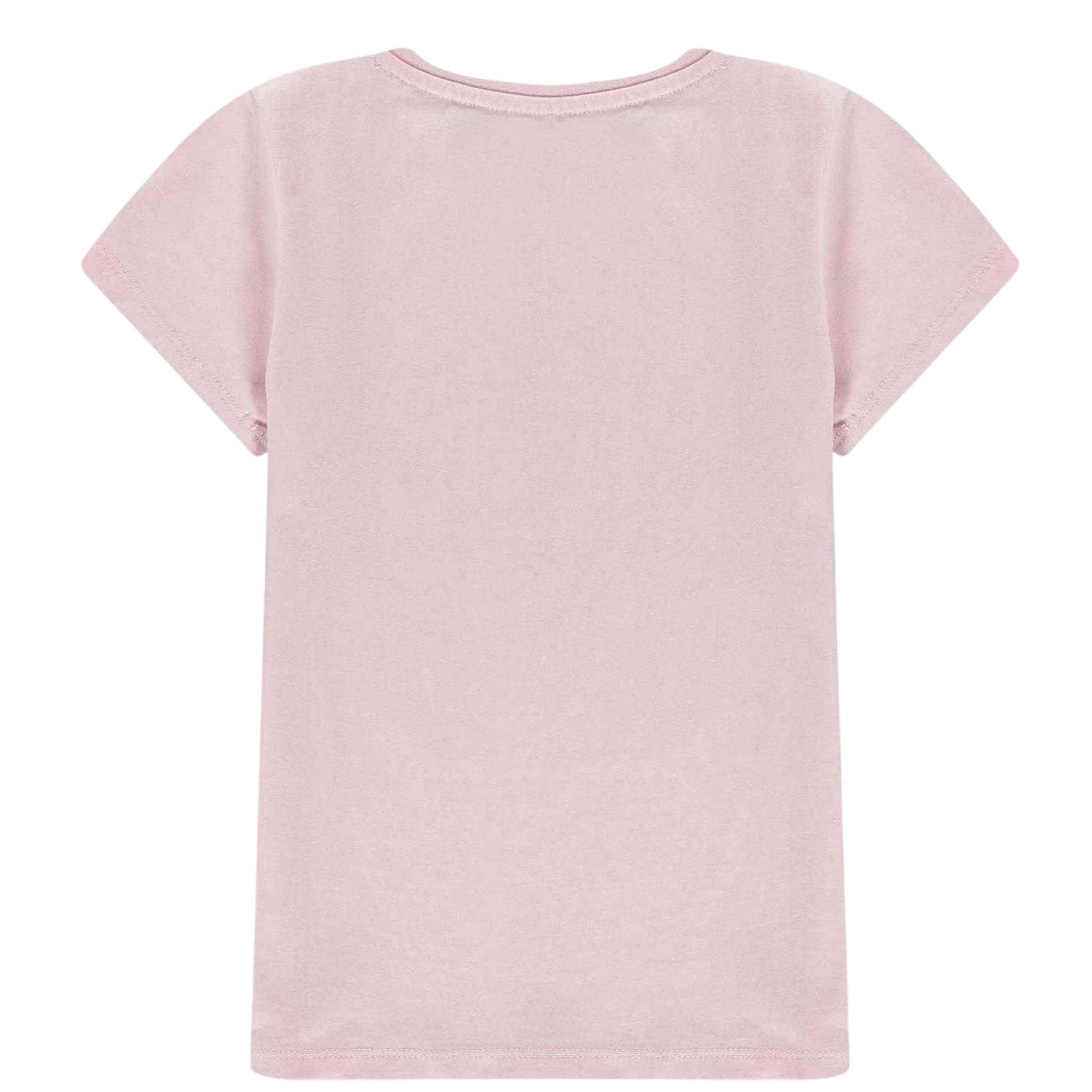 Pink - Back - Guess Girls Core Logo T-Shirt