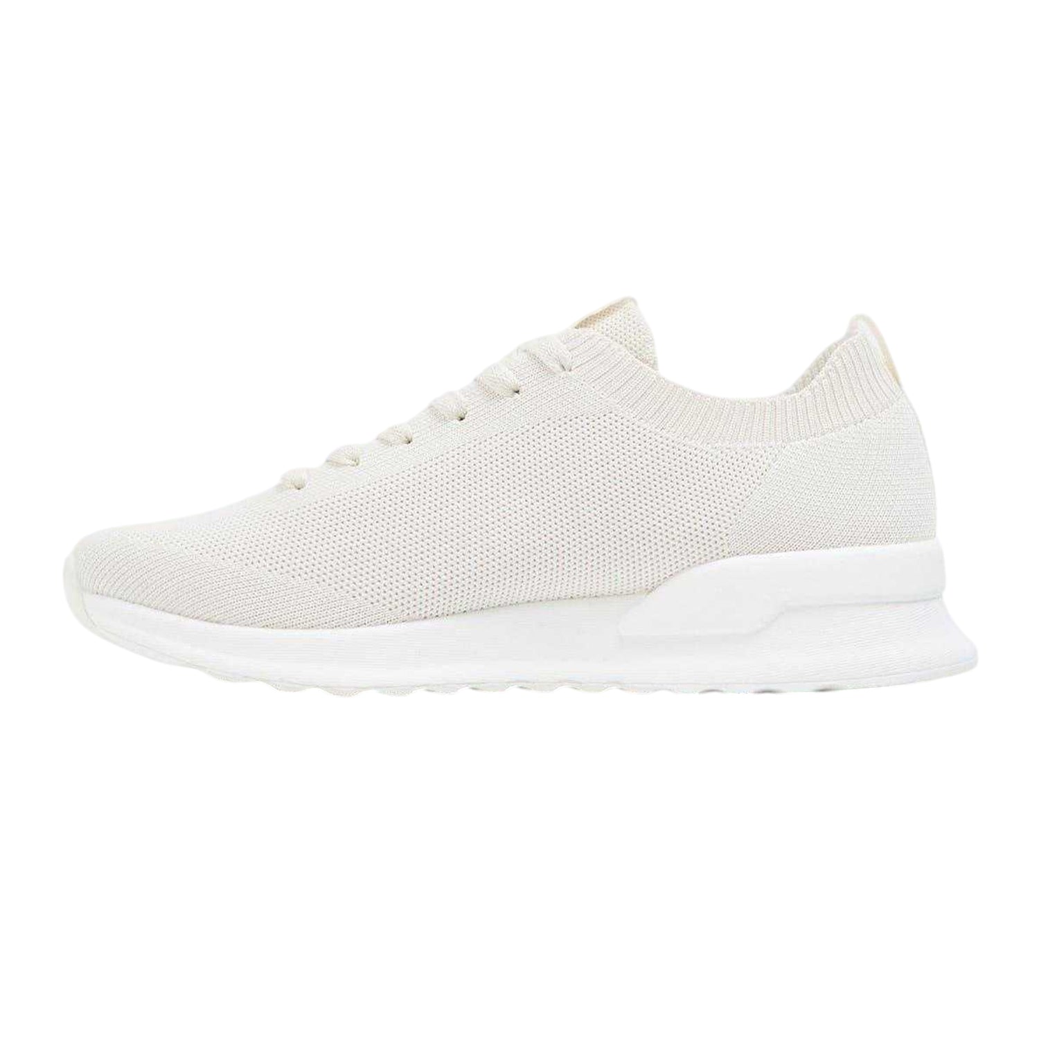 Off White - Back - Ecoalf Womens-Ladies Conde Knitted Flat Trainers