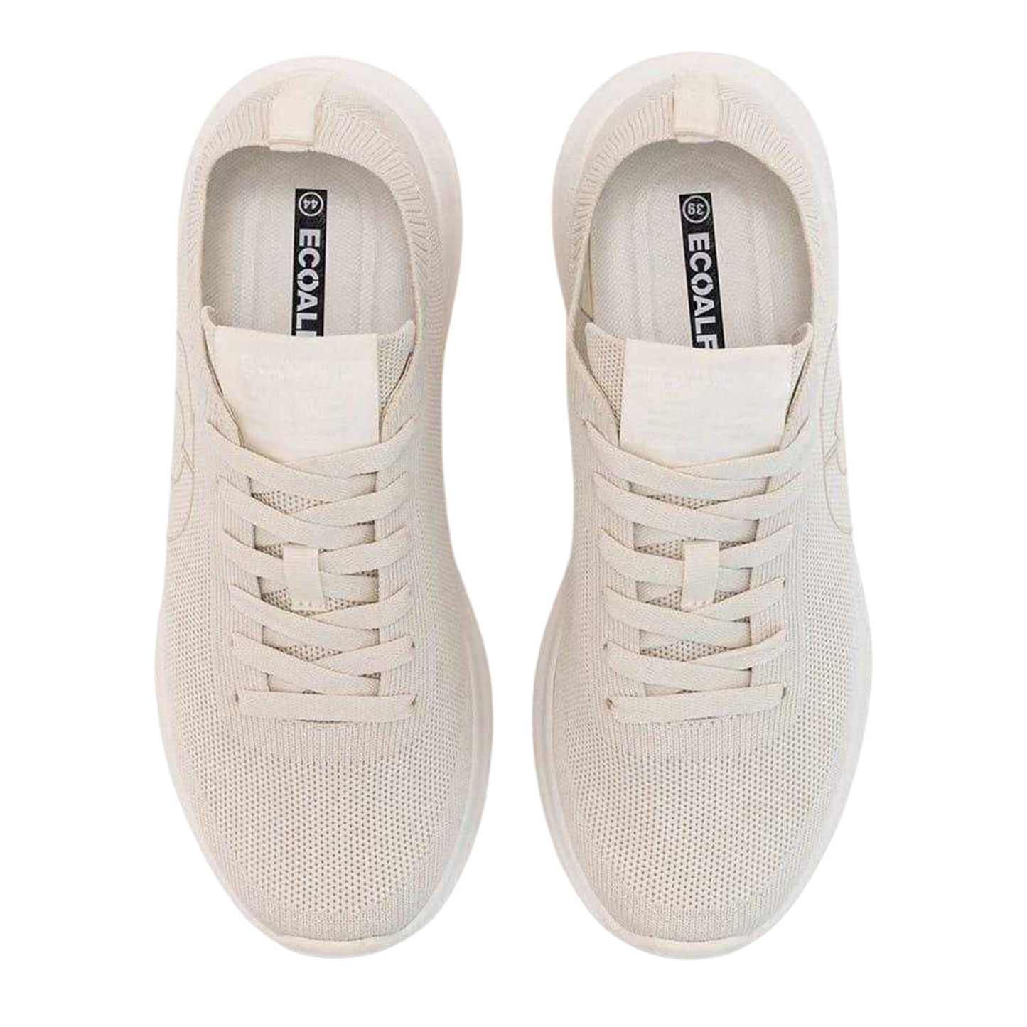 Off White - Side - Ecoalf Womens-Ladies Conde Knitted Flat Trainers