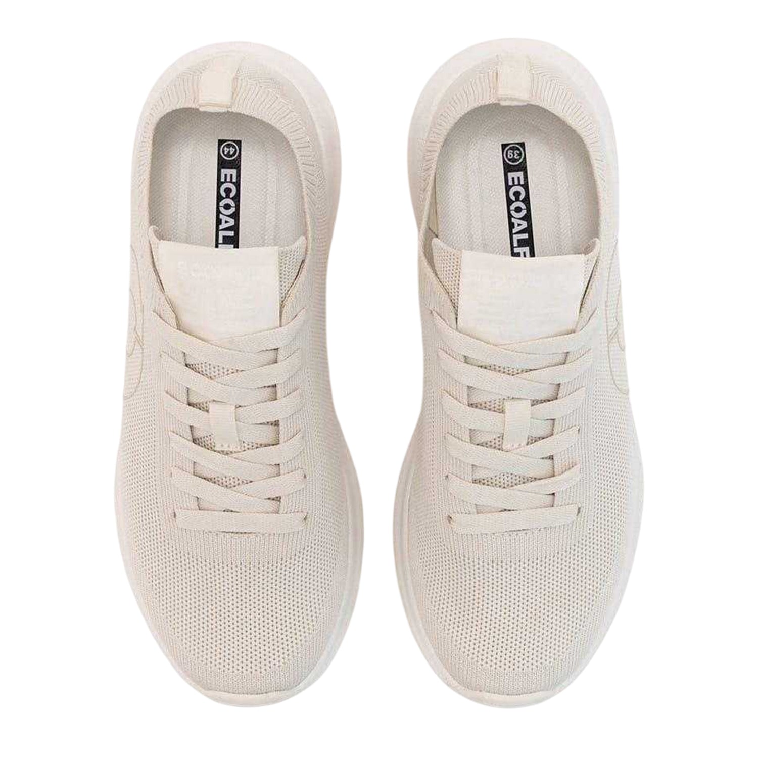 Off White - Side - Ecoalf Womens-Ladies Conde Knitted Flat Trainers