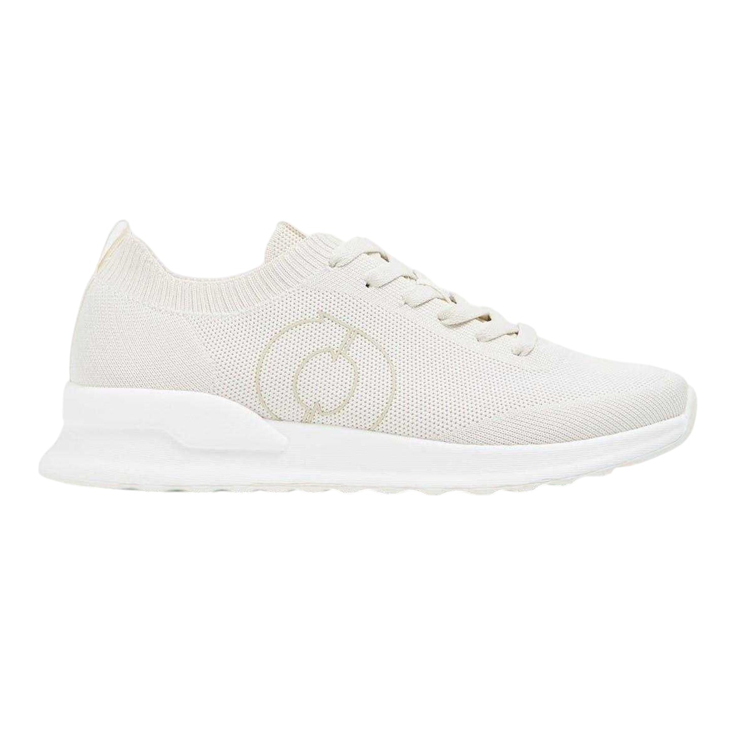 Off White - Front - Ecoalf Womens-Ladies Conde Knitted Flat Trainers