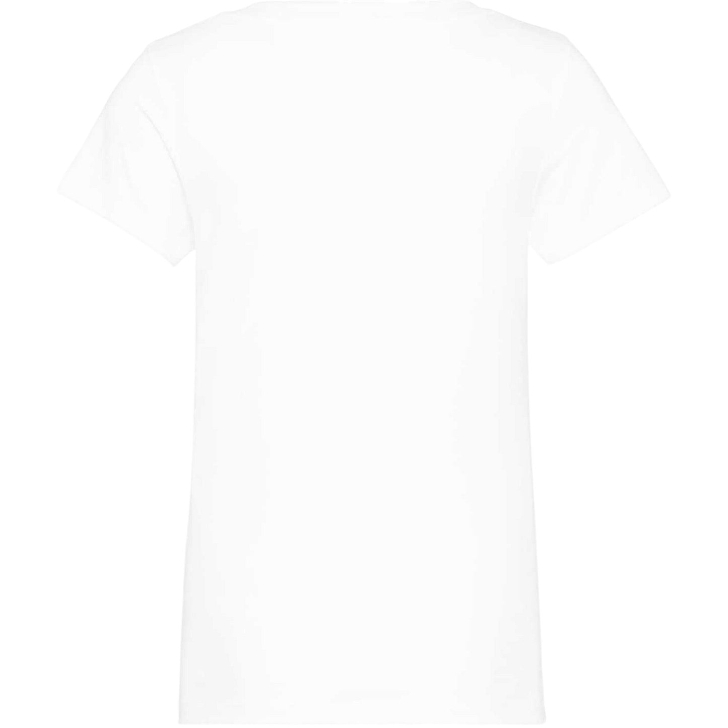 Bright White - Back - Calvin Klein Womens-Ladies Embroidered Stretch V Neck T-Shirt