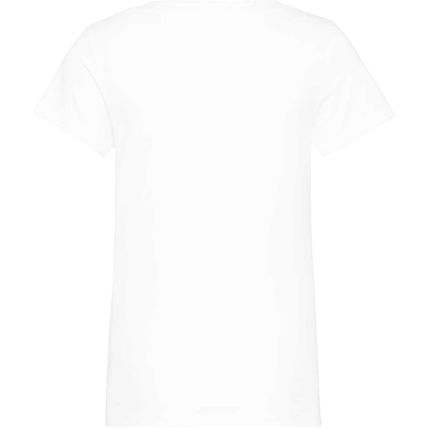 Bright White - Back - Calvin Klein Womens-Ladies Embroidered Stretch V Neck T-Shirt