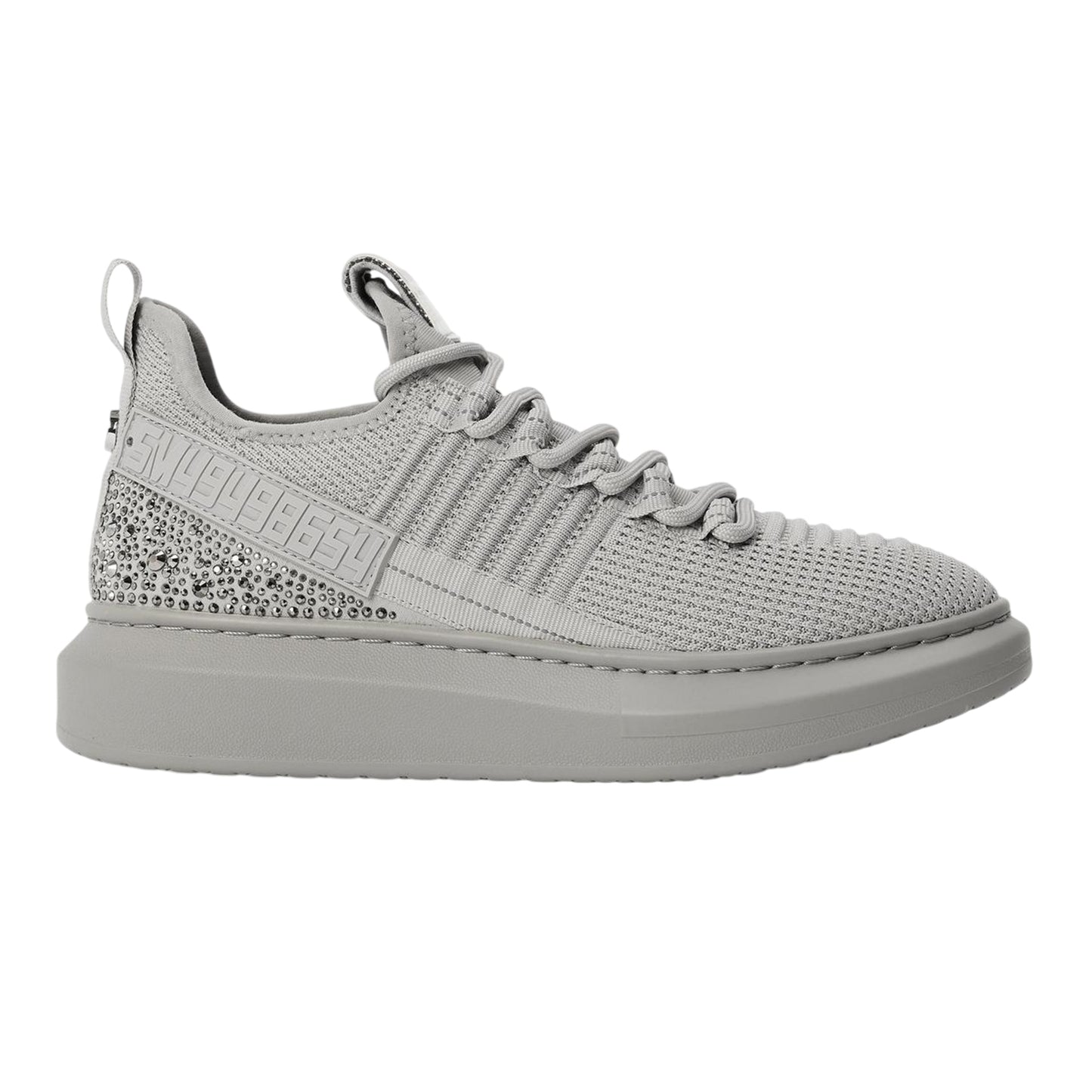 Grey - Front - Steve Madden Womens-Ladies Glorya Trainers