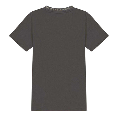 Slate - Back - Jack Wills Boys Jacquard T-Shirt