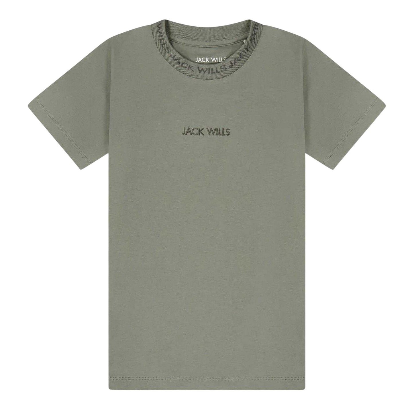 Washed Khaki - Front - Jack Wills Boys Jacquard T-Shirt