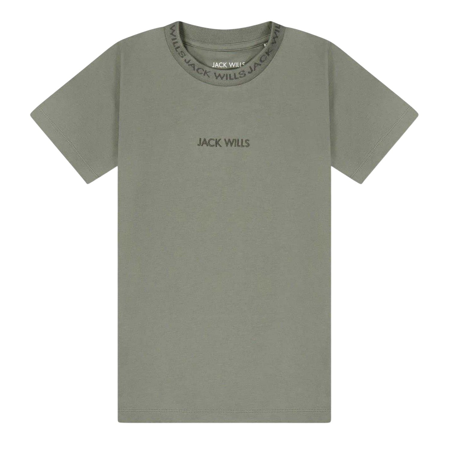 Washed Khaki - Front - Jack Wills Boys Jacquard T-Shirt