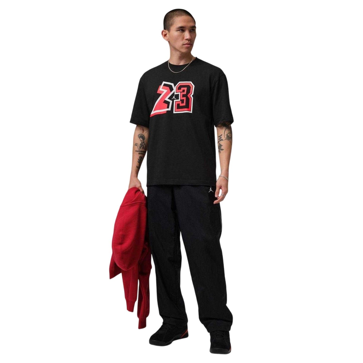 Black-White - Side - Nike Mens 23 Graphic Print T-Shirt